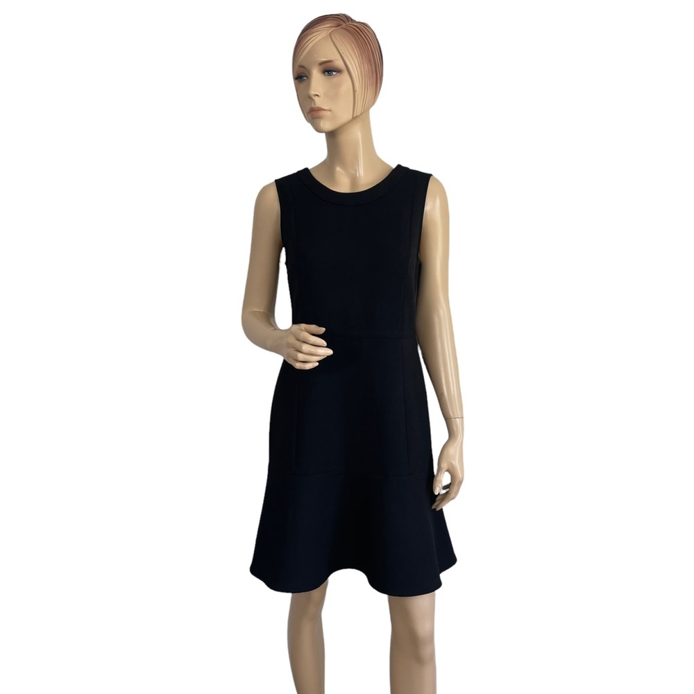 Vineyard Vines Women's Black Sleeveless Fit & Flare Waisted Knit Dress 6